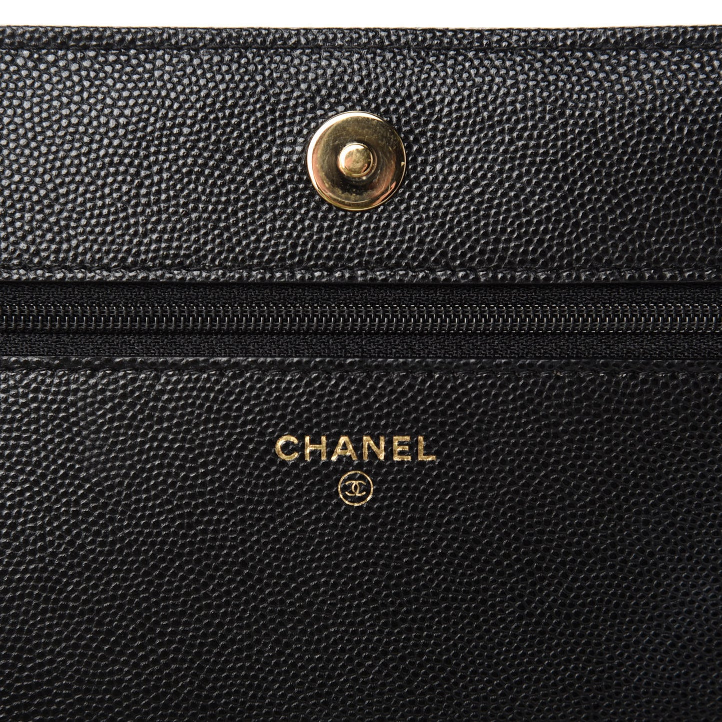 Caviar Quilted Boy Wallet On Chain WOC Black