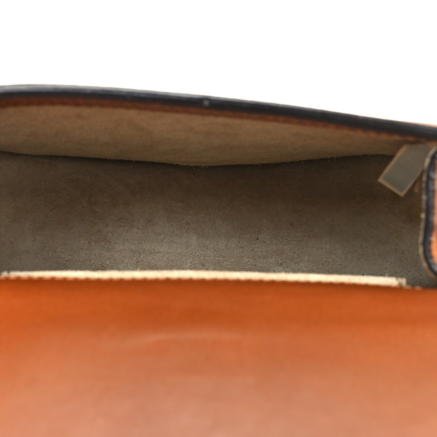 Calfskin Suede Small Nile Bracelet Bag Caramel