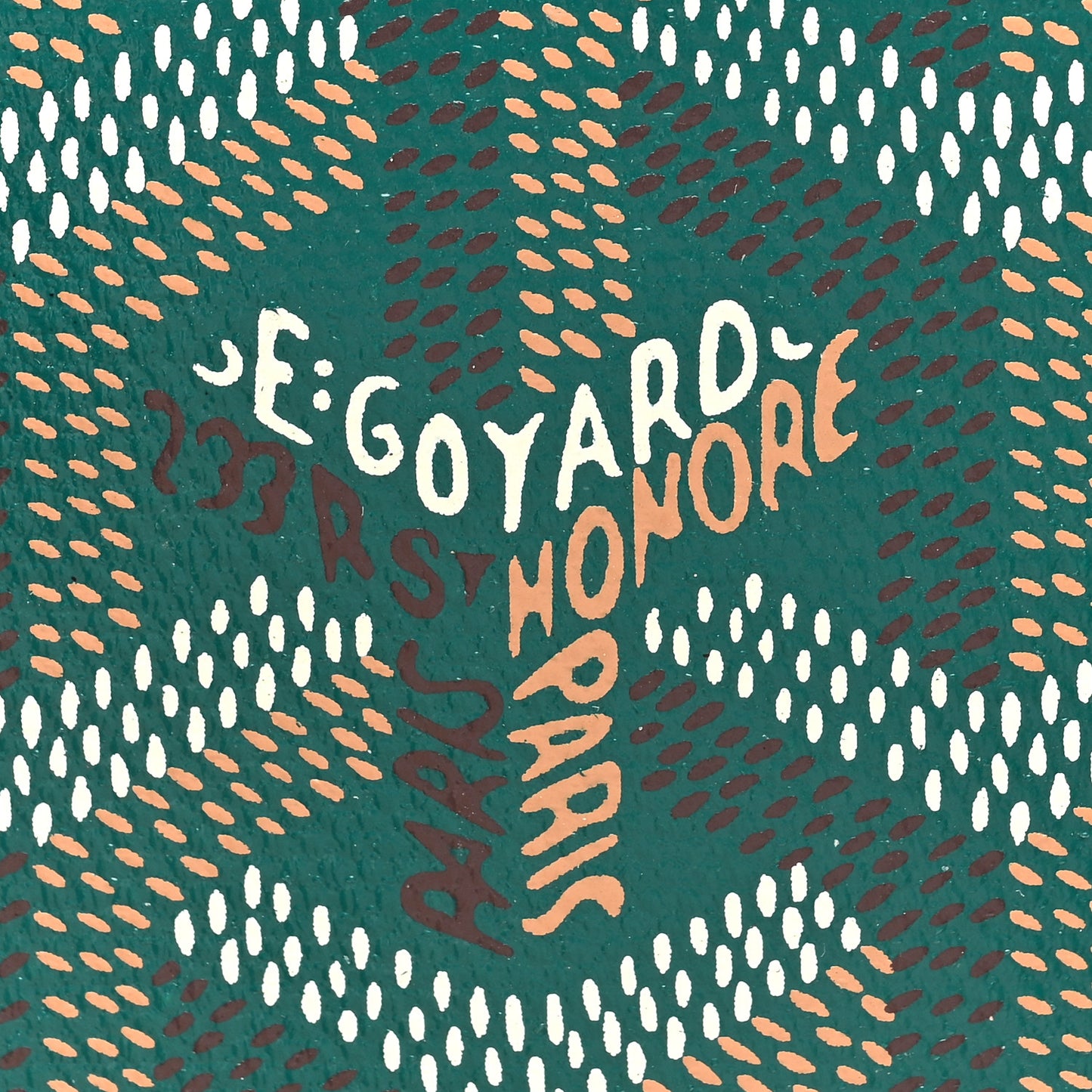 Goyardine Montmartre Glasses Case Green