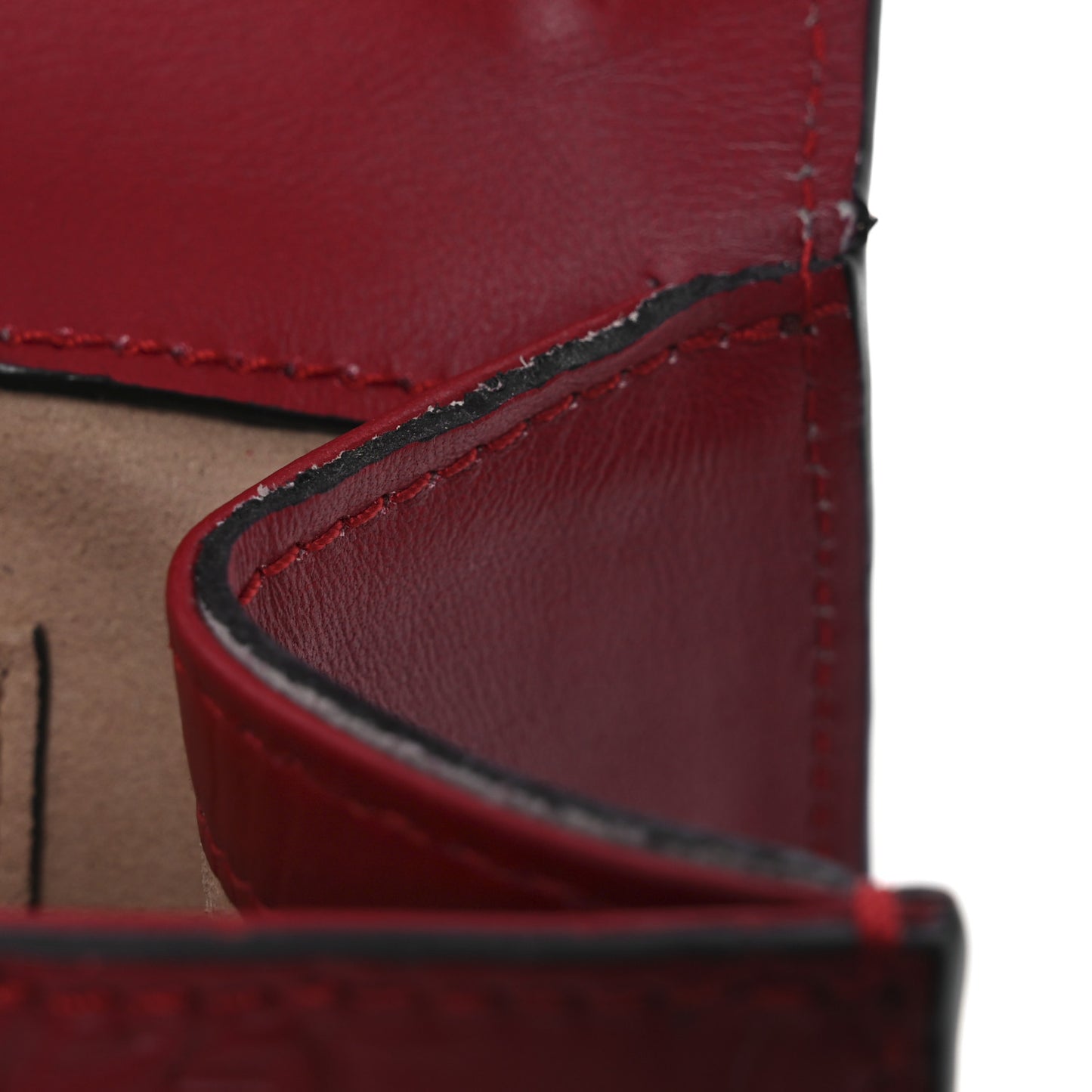 Guccissima Small Padlock Shoulder Bag Hibiscus Red