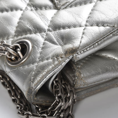 Chanel Metallic Aged Calfskin Quilted 2.55 Reissue 226 Flap Silver 10 of 11