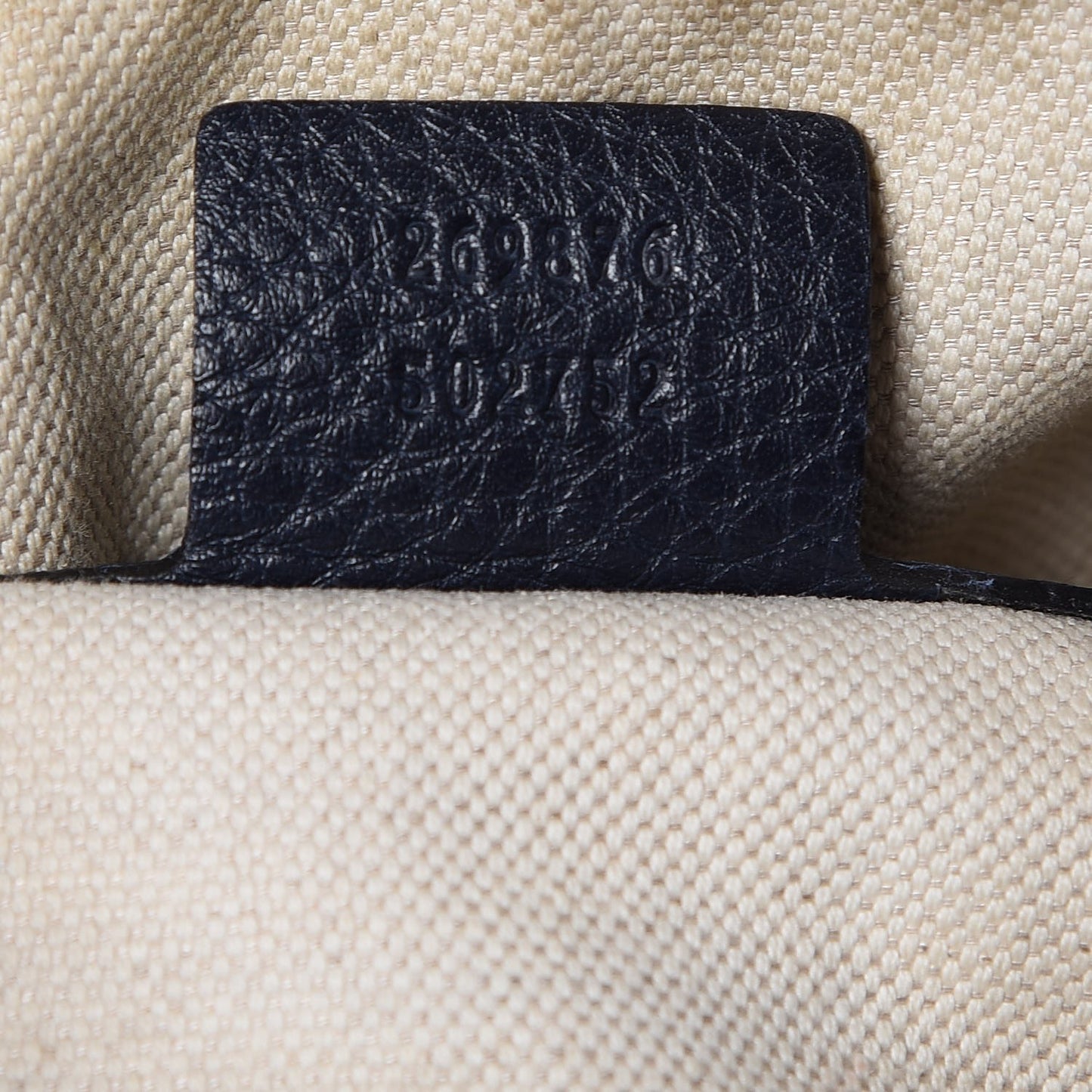 Calfskin Vintage Web Small Boston Navy Blue