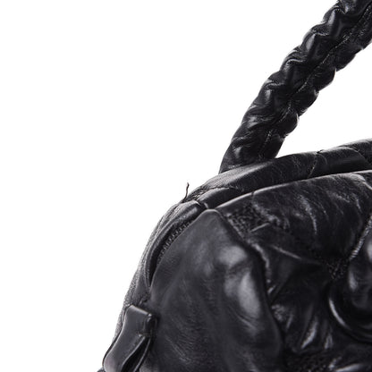 Chanel Lambskin Quilted Hidden Chain Bowler Black 12 of 14