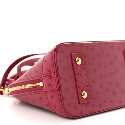 Louis Vuitton Ostrich Alma BB Fuchsia 8 of 10