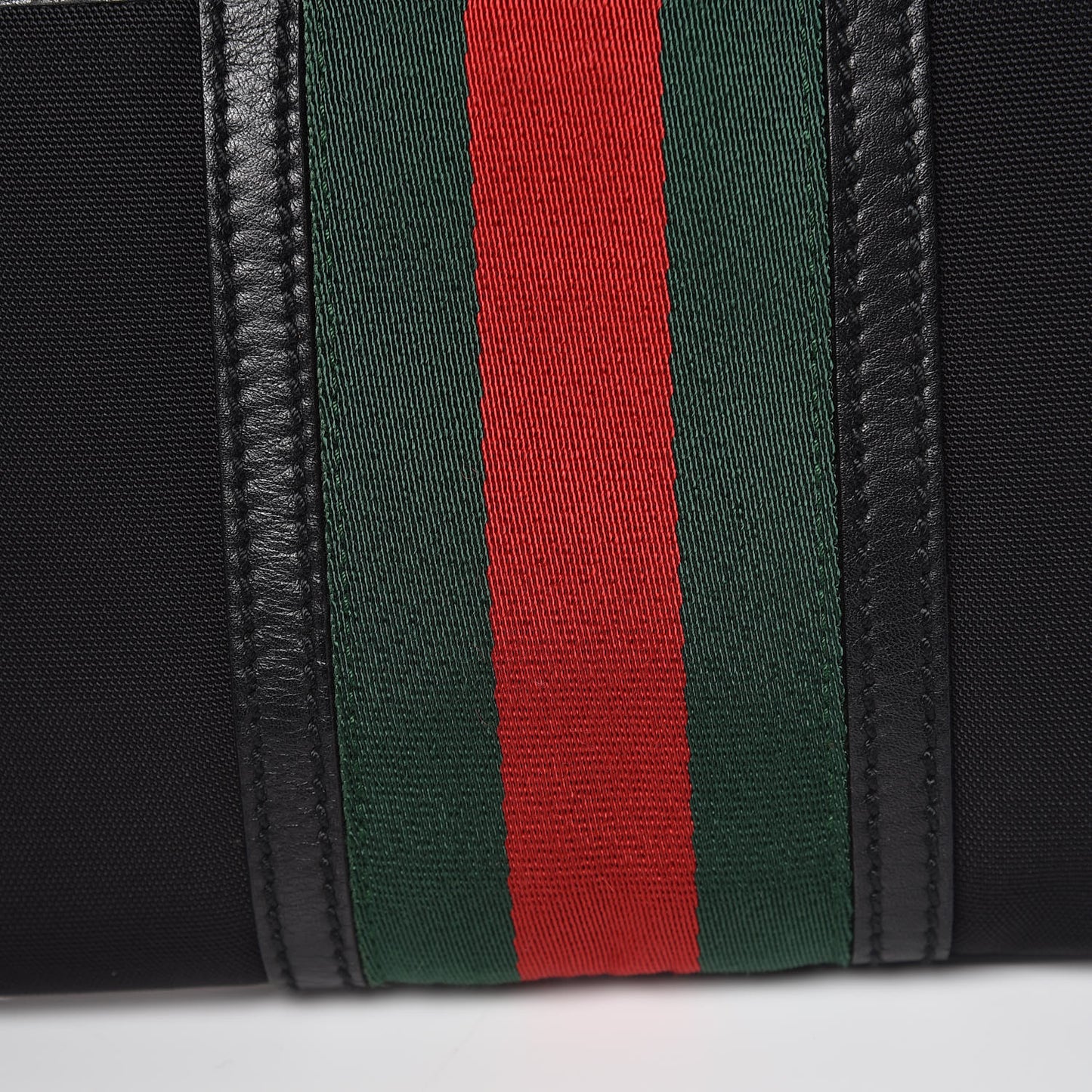 Nylon Web Interlocking G Messenger Bag Black