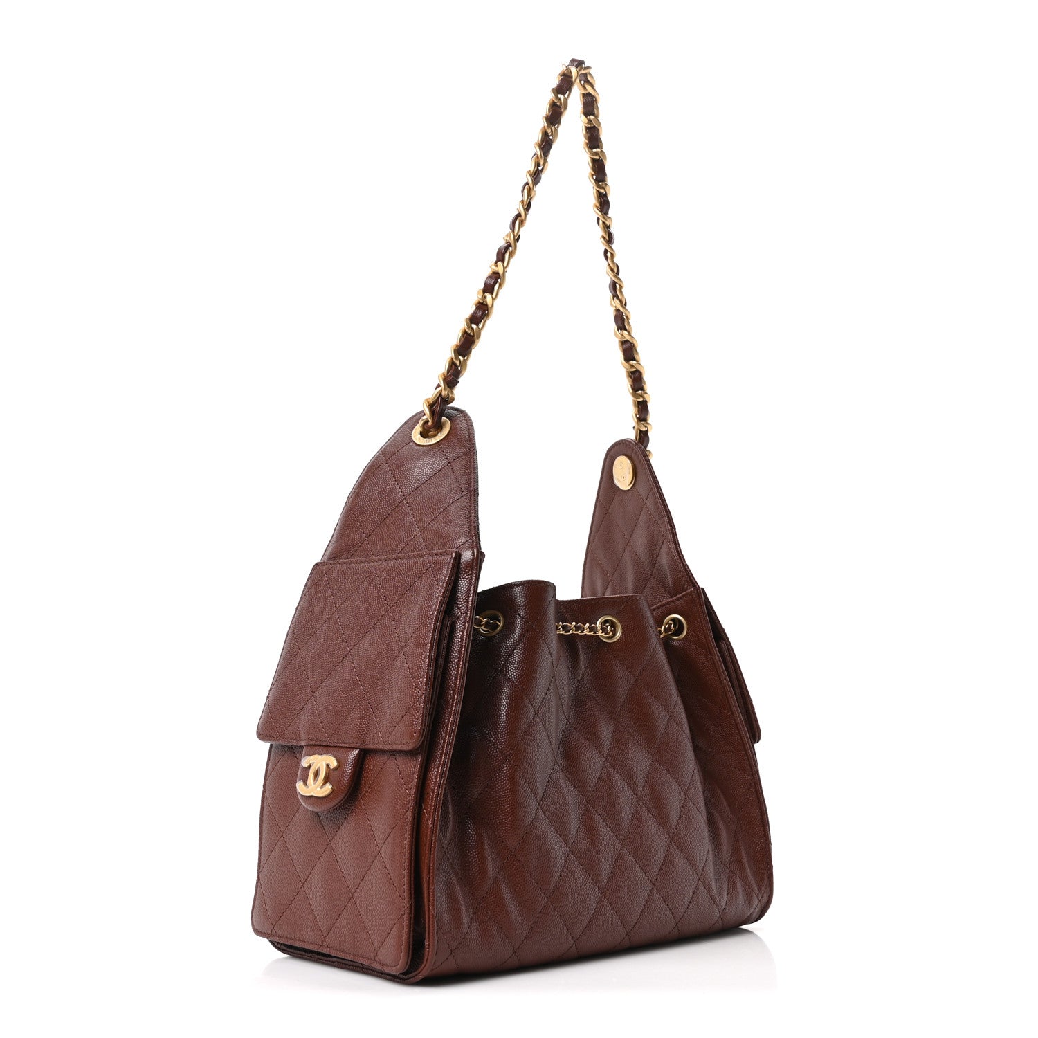Chanel Caviar Quilted Small Chanel 25 Handbag Brown 3 of 11