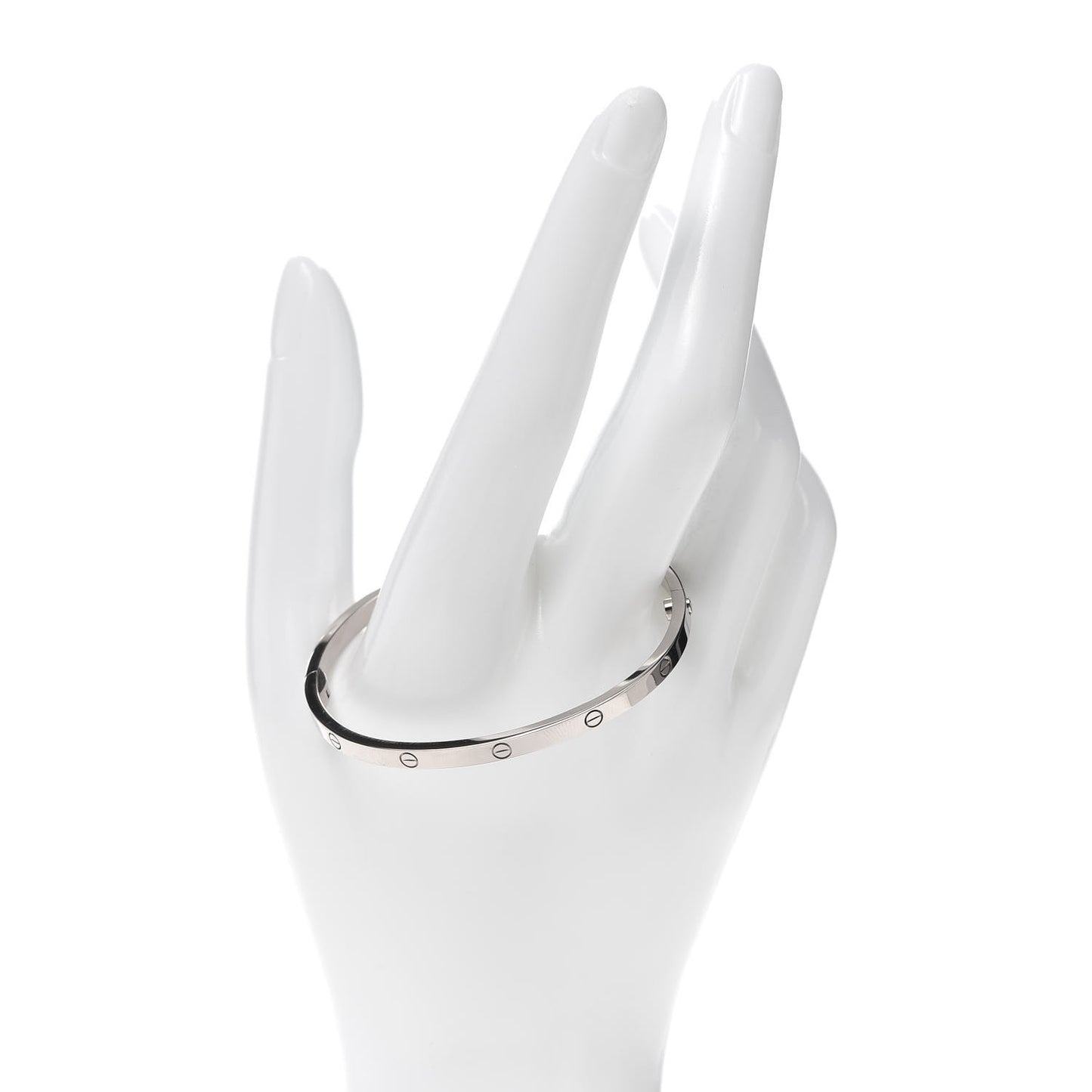 18K White Gold Small LOVE Bracelet 16