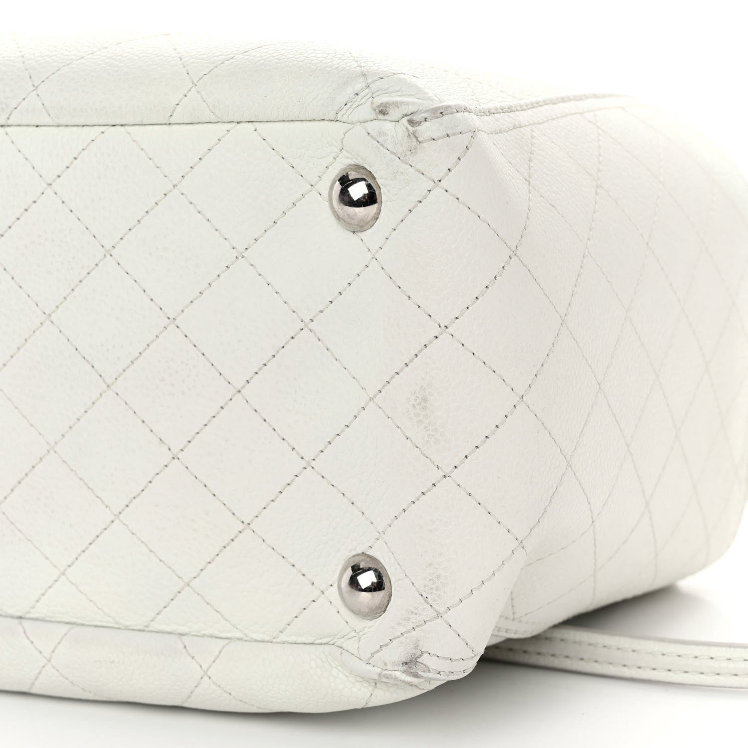 Chanel Grained Calfskin CC Pocket Tote White 10 of 10