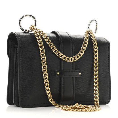 Chloe Shiny Goatskin Calfskin Aby Chain Shoulder Bag Black 3 of 11