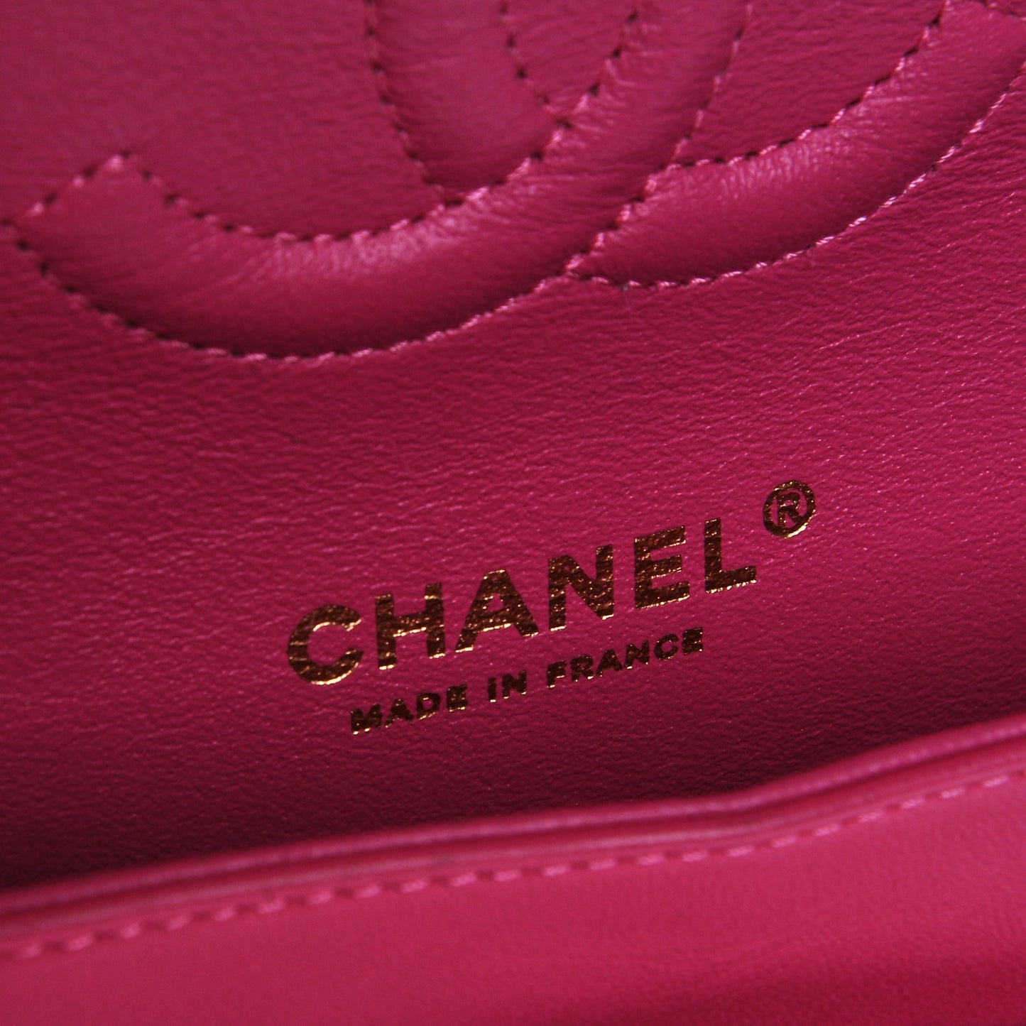 Lambskin Chevron Quilted Medium Double Flap Pink