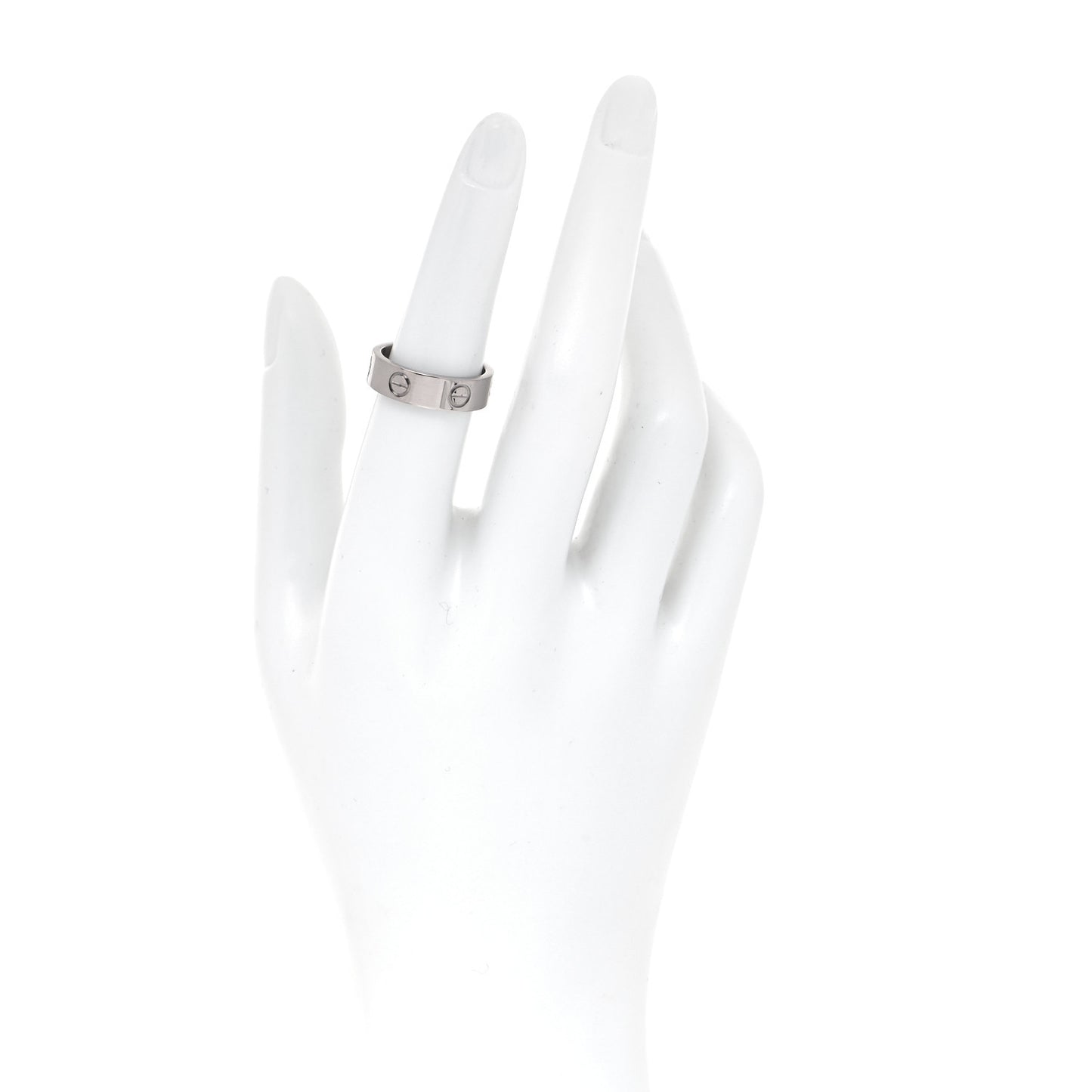 18K White Gold 5.5mm LOVE Ring 53 6.5