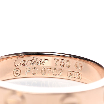 Cartier 18K Pink Gold 3.5mm LOVE Wedding Band Ring 49 4.75 4 of 4
