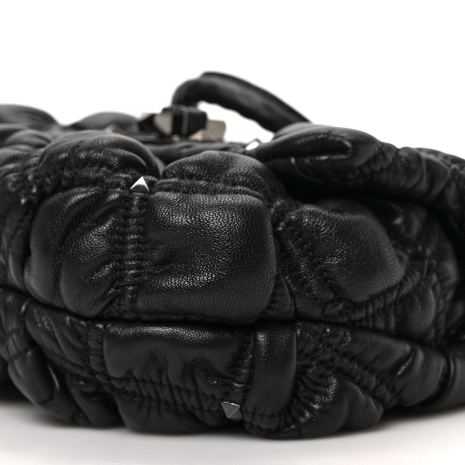 Valentino Garavani Nappa Small Spikeme Shoulder Bag Black 8 of 8