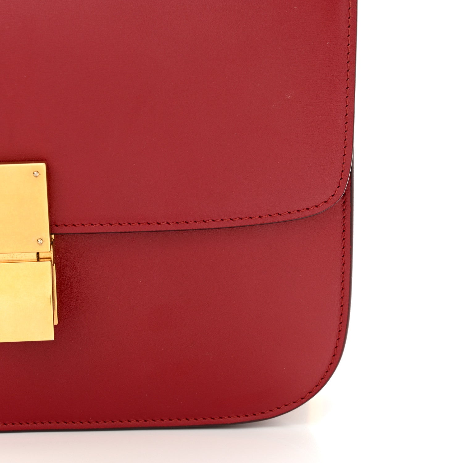 Celine Box Calfskin Medium Classic Box Flap Bag Red 12 of 13