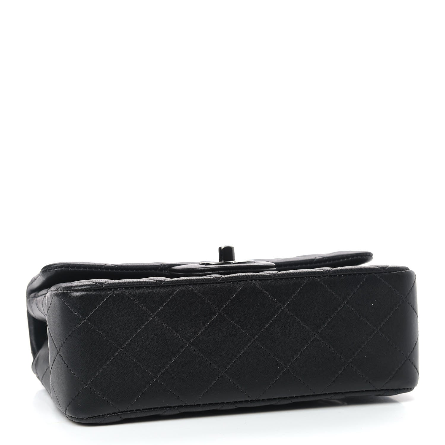 Chanel Lambskin Quilted Mini Rectangular Flap So Black 4 of 9