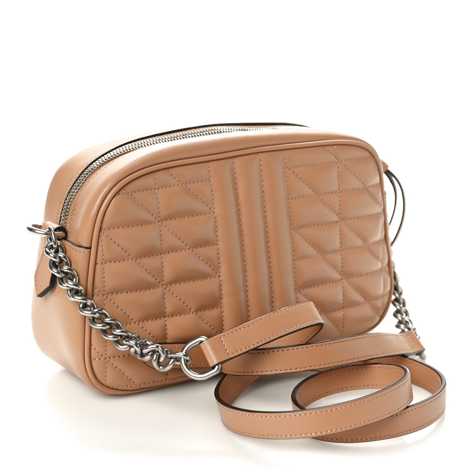 Gucci Calfskin Matelasse Aria Small GG Marmont Chain Shoulder Bag Camelia 3 of 12