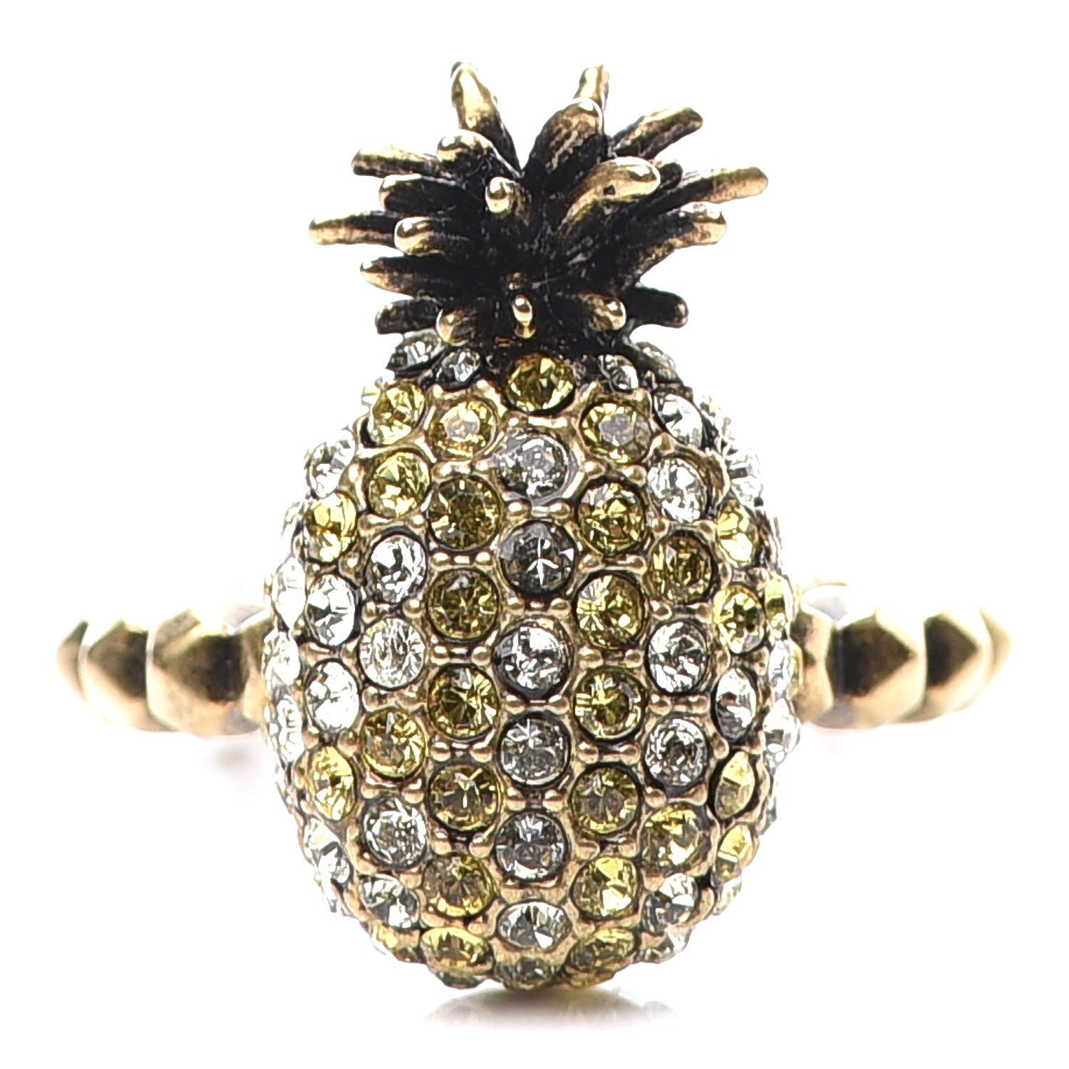 Gucci Crystal Pineapple Motif Ring M 1 of 7