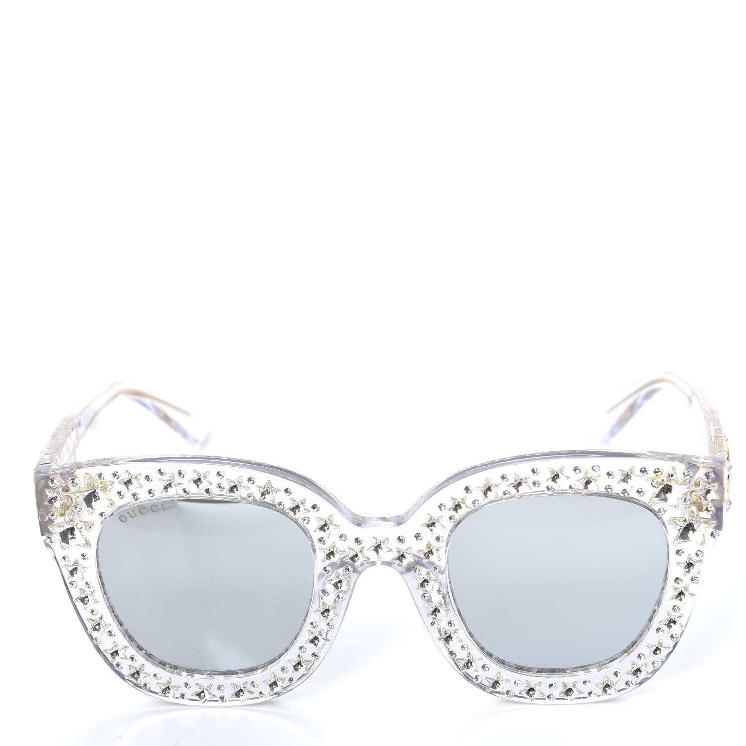 Gucci Acetate Crystal Oversize Mirrored Star Sunglasses GG0116S 3 of 8