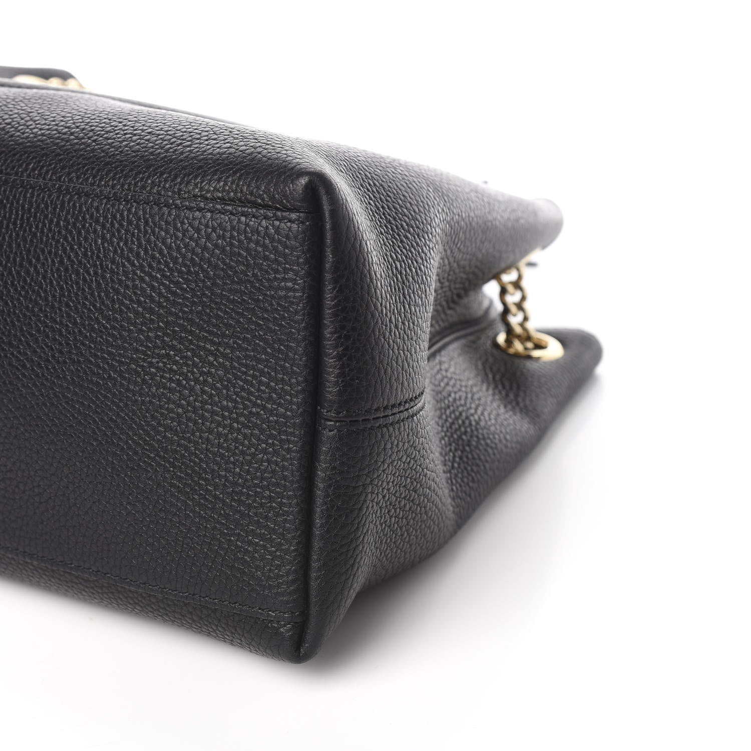 Gucci Pebbled Calfskin Medium Soho Chain Shoulder Bag Black 9 of 10