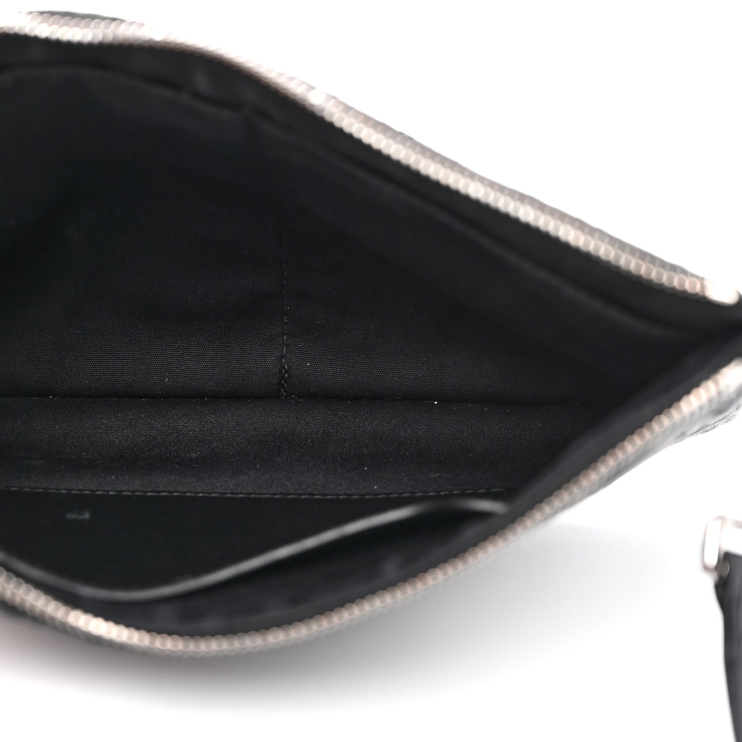Oblique Jacquard Pouch Black