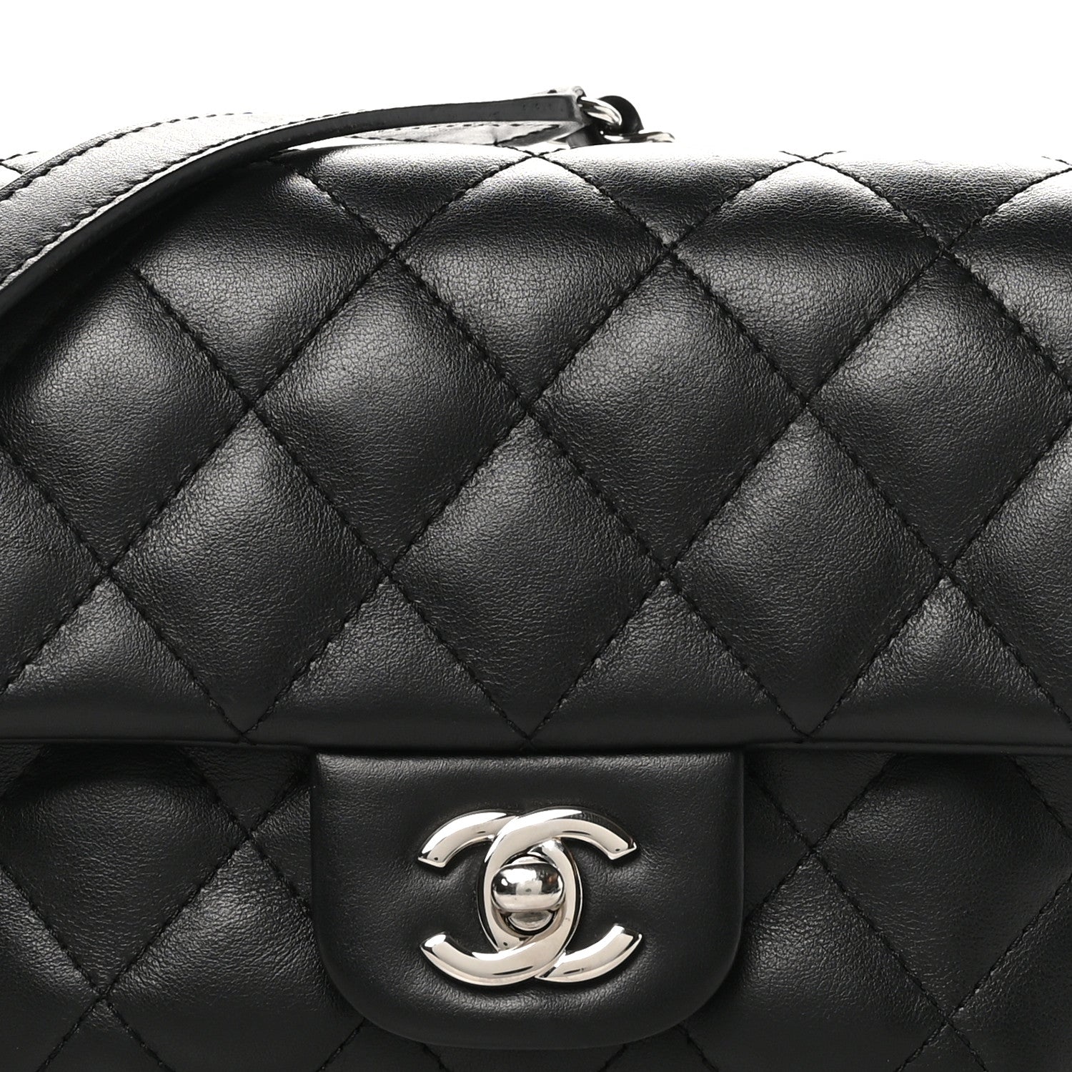 Chanel Calfskin Quilted CC Uniform Flap Belt Bag Black 8 of 10