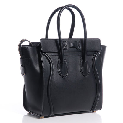 Celine Smooth Calfskin Micro Luggage Black 3 of 9