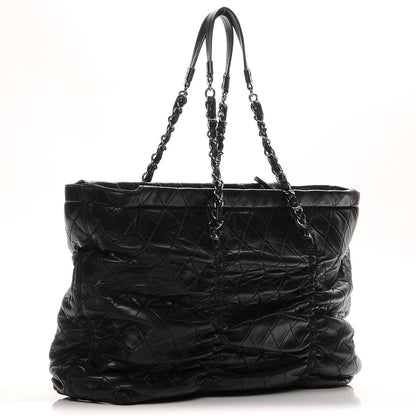 Chanel Lambskin East West Sharpei Shopping Tote Black 3 of 16