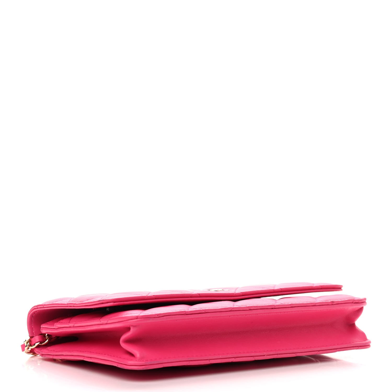 Chanel Lambskin Quilted Wallet On Chain WOC Pink 4 of 13