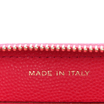Chanel Caviar Camellia Embossed Large Zip Around Gusset Wallet Pink 7 of 10