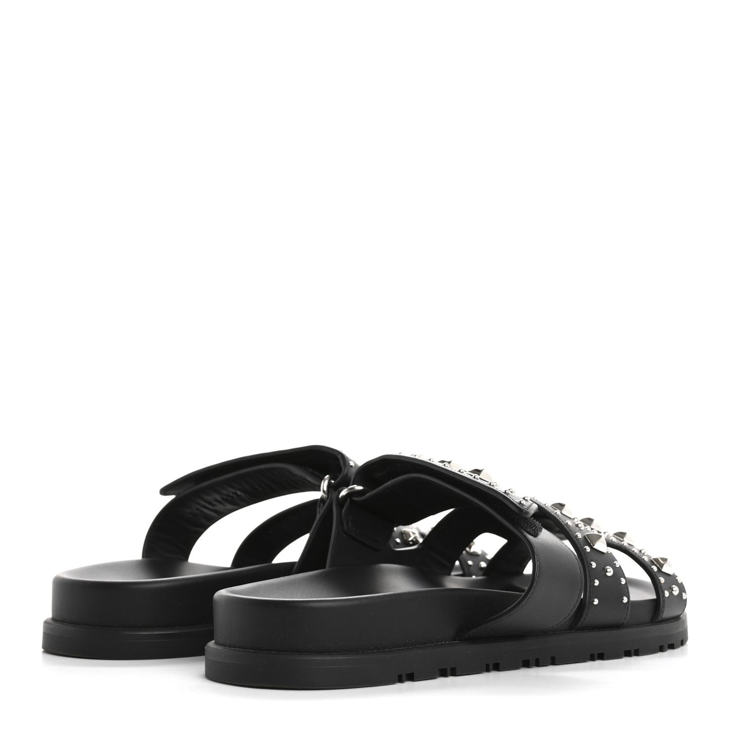 Calfskin Medor Studded Womens Chypre Sandals 37.5 Black