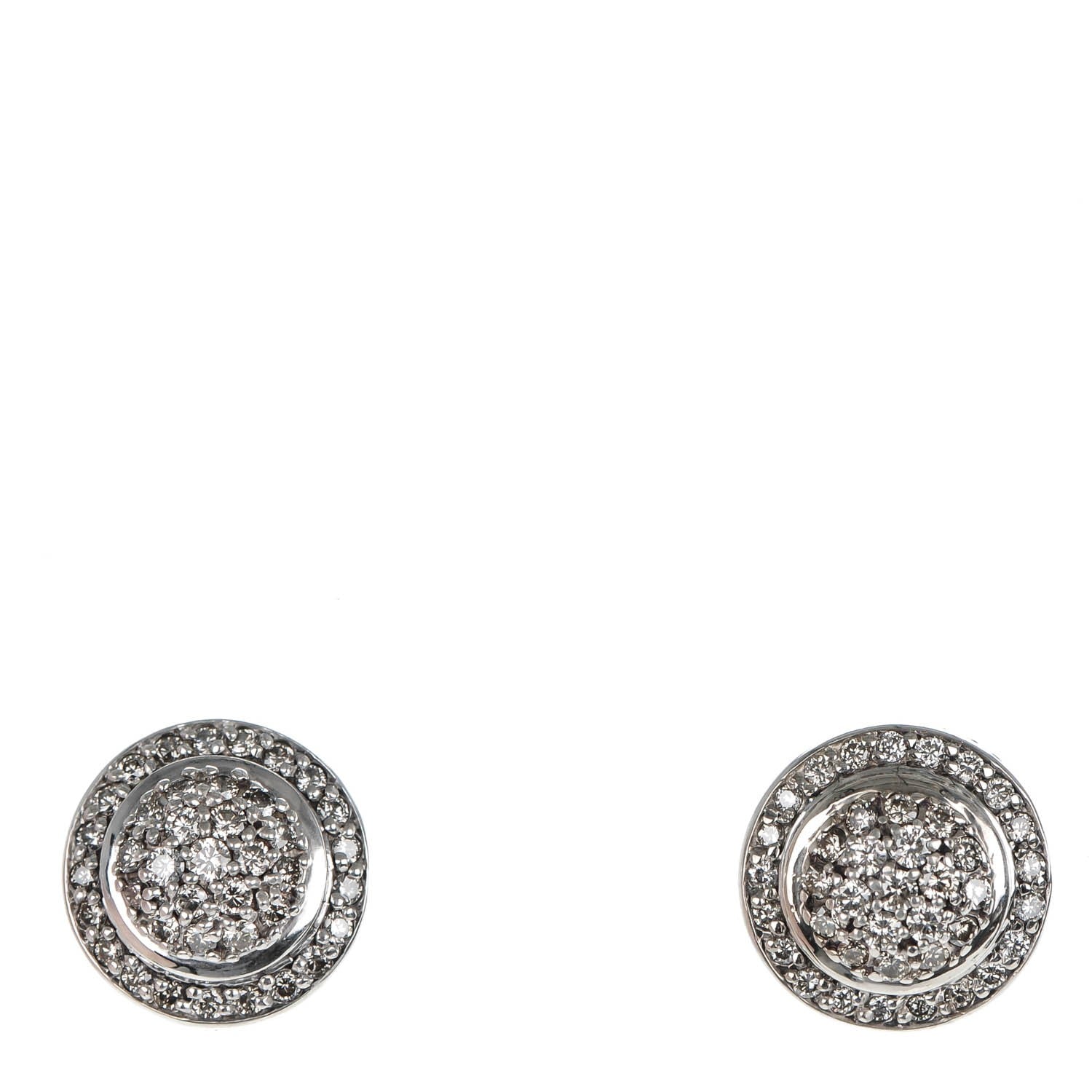 David Yurman Sterling Silver Pave Diamond 8mm Cerise Earrings 1 of 5