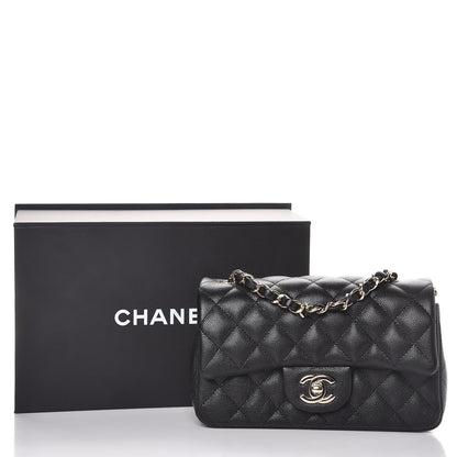 Chanel Caviar Quilted Mini Rectangular Flap Black 8 of 8