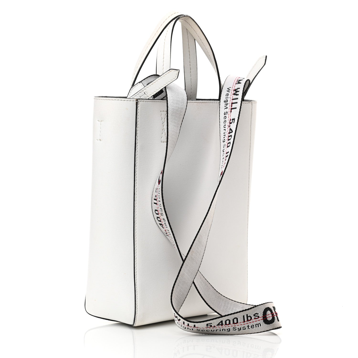 Off-White Calfskin Sculpture Tote Bag White 3 of 18