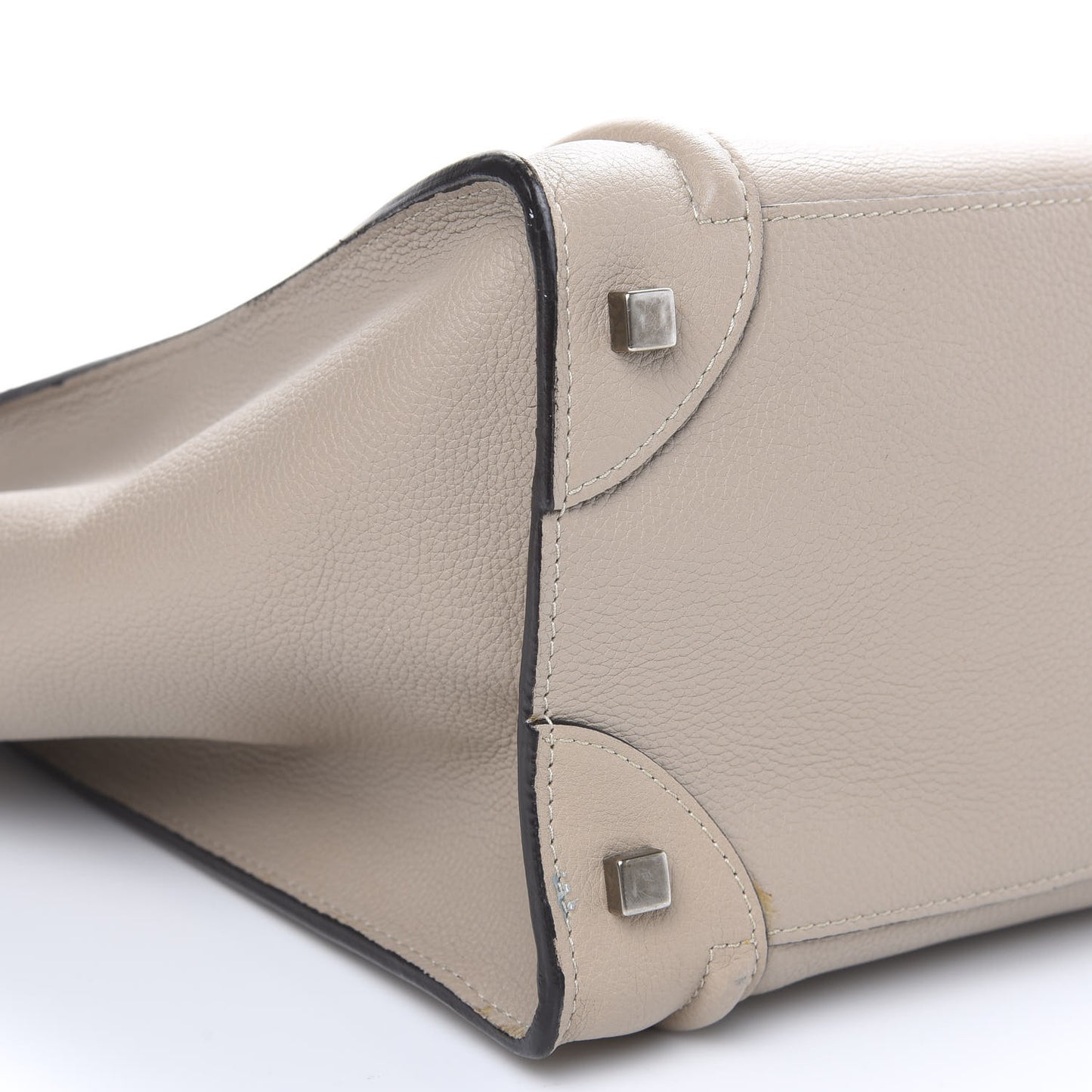 Drummed Calfskin Mini Luggage Dune