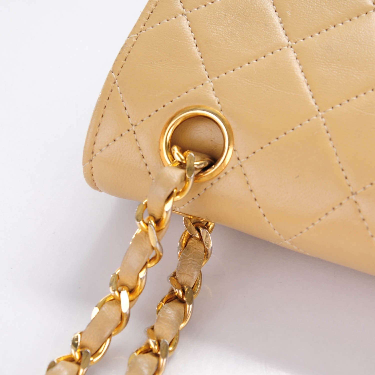 Chanel Lambskin Quilted Medium Double Flap Beige 11 of 11