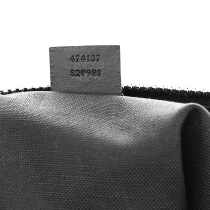 Gucci GG Supreme Monogram Appia Calfskin Web Flat Messenger Bag Black Grey 7 of 10