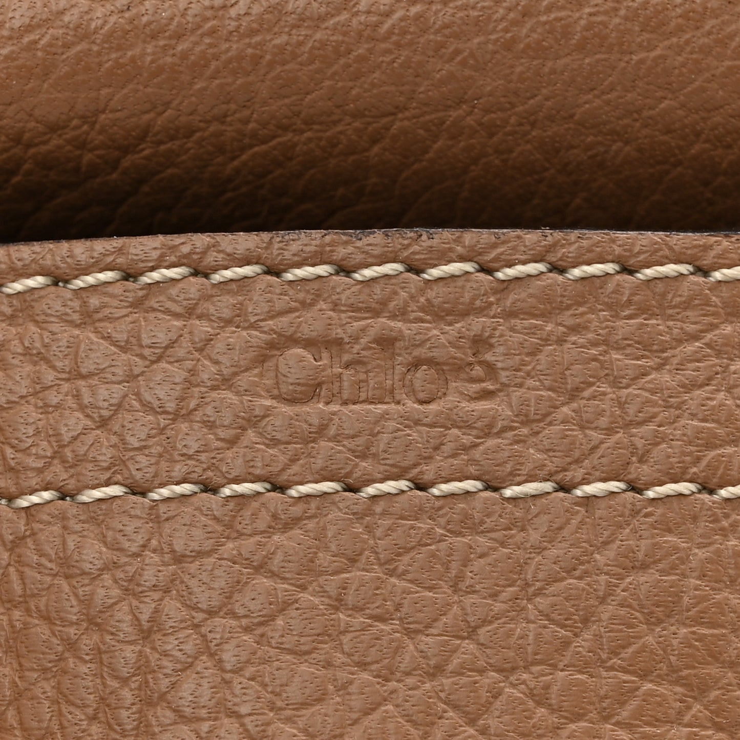 Grained Calfskin Small Marcie Saddle Bag Nut
