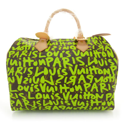 Louis Vuitton Monogram Graffiti Speedy 30 Green 1 of 6