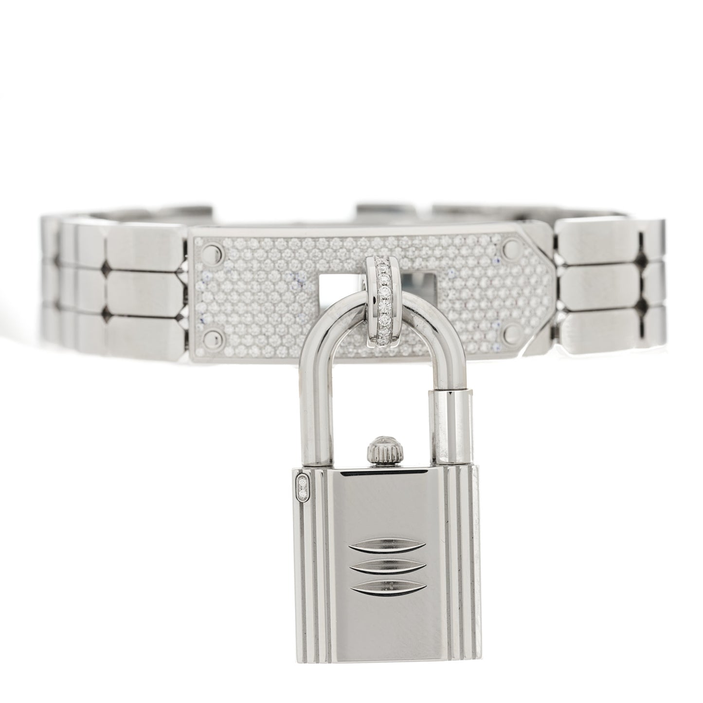 Stainless Steel Diamond Pave 16mm Kelly Quartz Watch