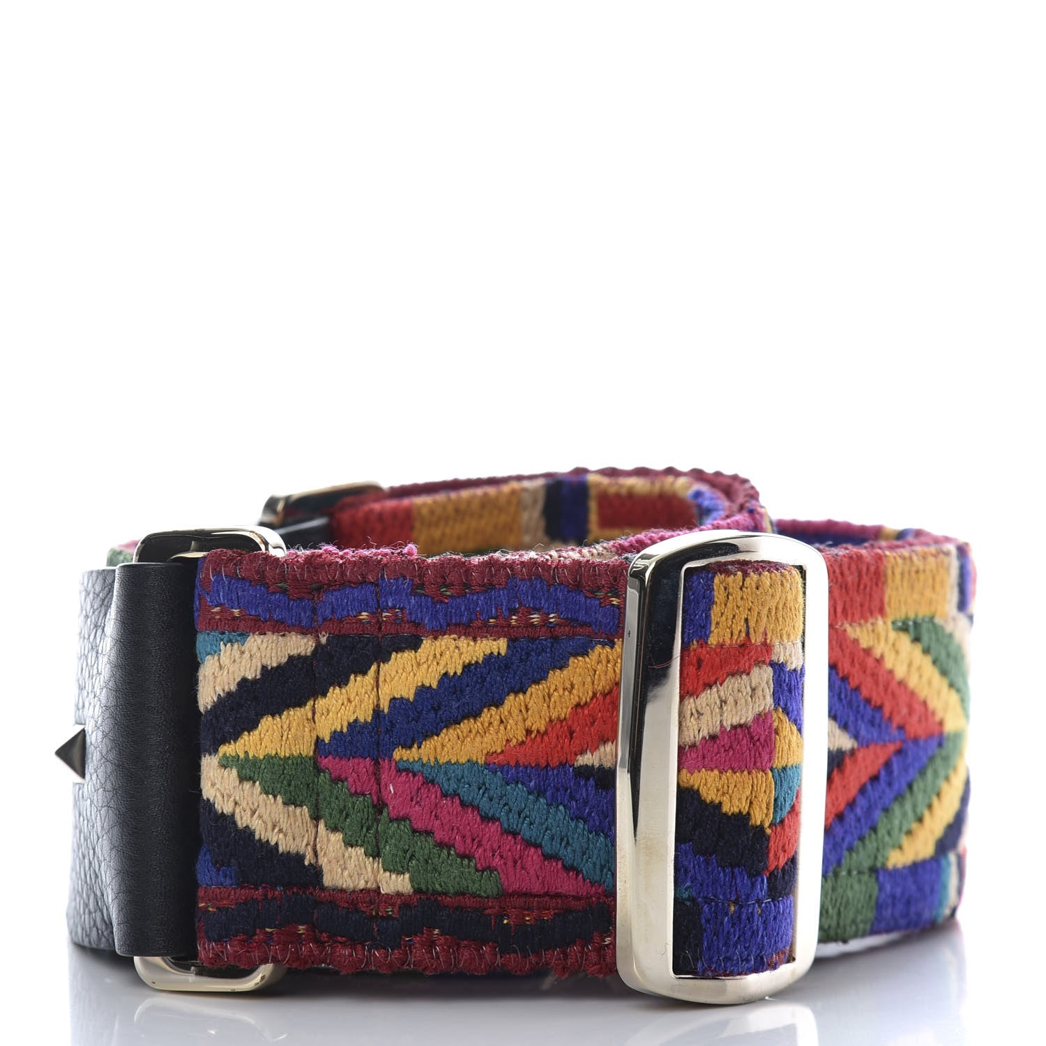 Valentino Garavani Canvas Native Couture 1975 Embroidered Rockstud Guitar Strap Multicolor 2 of 5