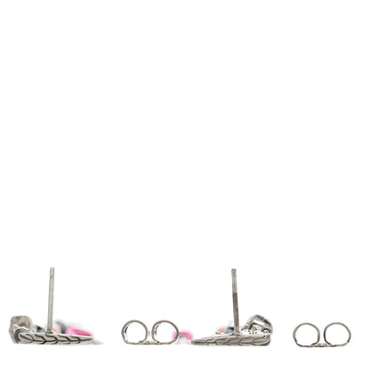 John Hardy X Adwoa Aboah Sterling Silver Pink Tourmaline Pyrite Hematite Classic Chain Drop Earrings 3 of 4