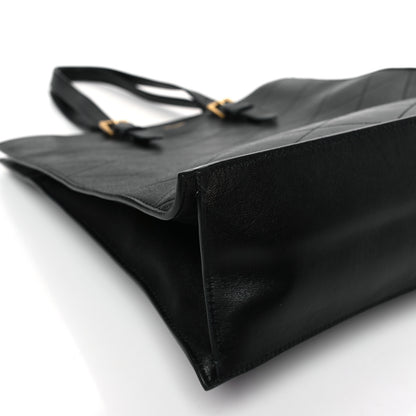 Saint Laurent Lambskin Quilted Sade Puffer Tote Black 8 of 9