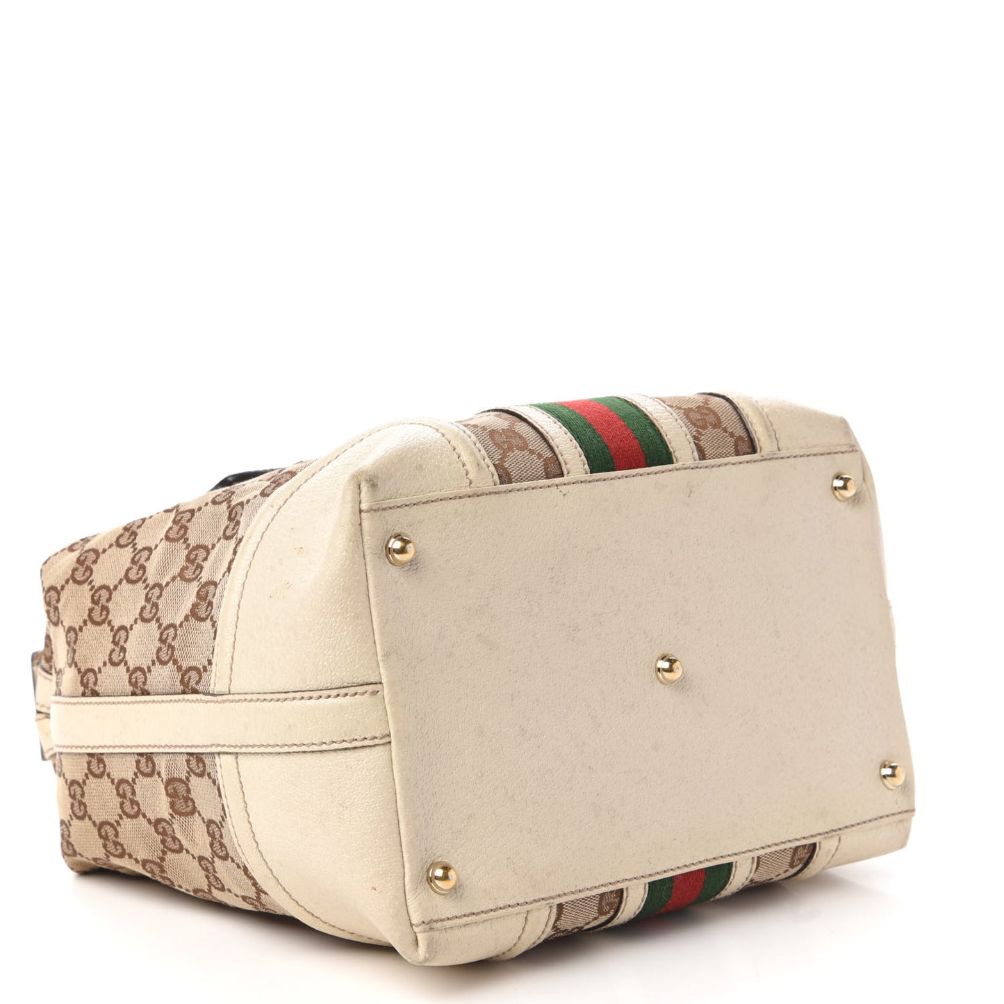 Monogram Web Treasure Boston Tote Off White