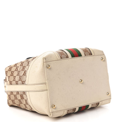 Gucci Monogram Web Treasure Boston Tote Off White 4 of 10