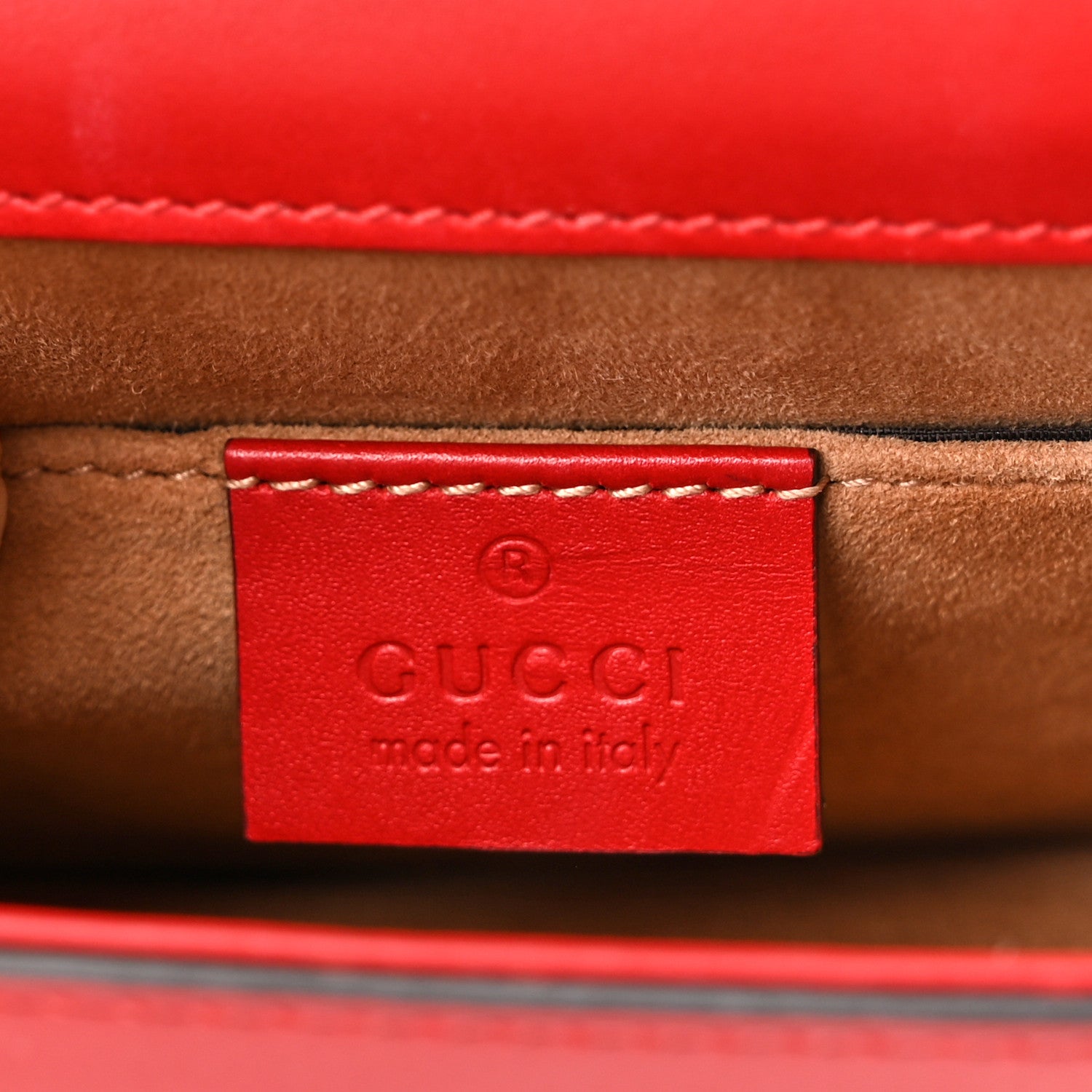 Gucci Calfskin Mini Sylvie Chain Shoulder Bag Hibiscus Red 5 of 11