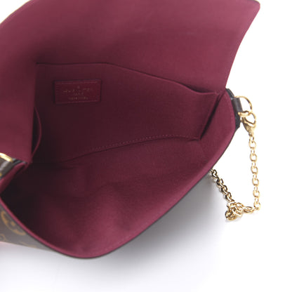 Louis Vuitton Monogram Pochette Felicie Chain Wallet Fuchsia 4 of 9