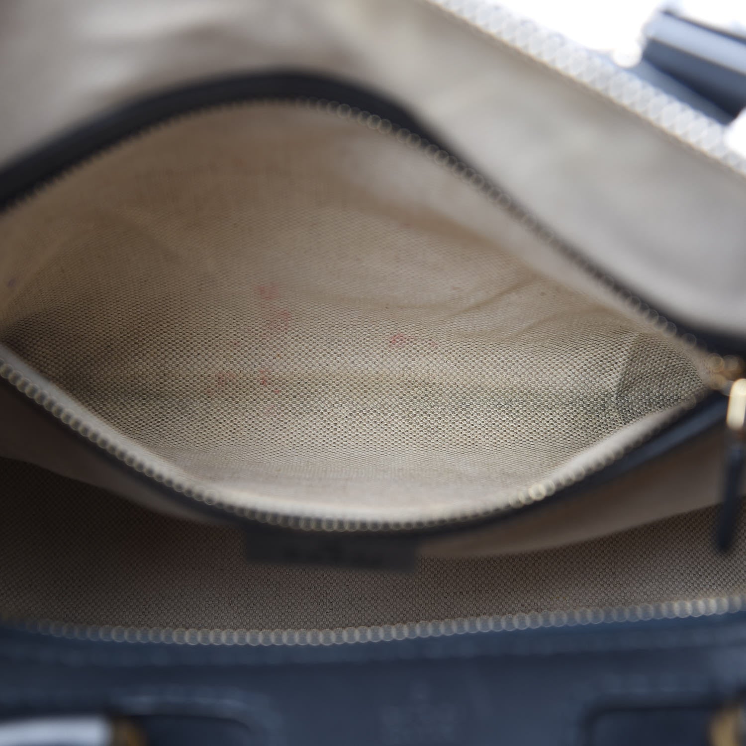 Gucci Monogram Selleria Calfskin Vintage Web Medium Boston Beige Blue 6 of 19