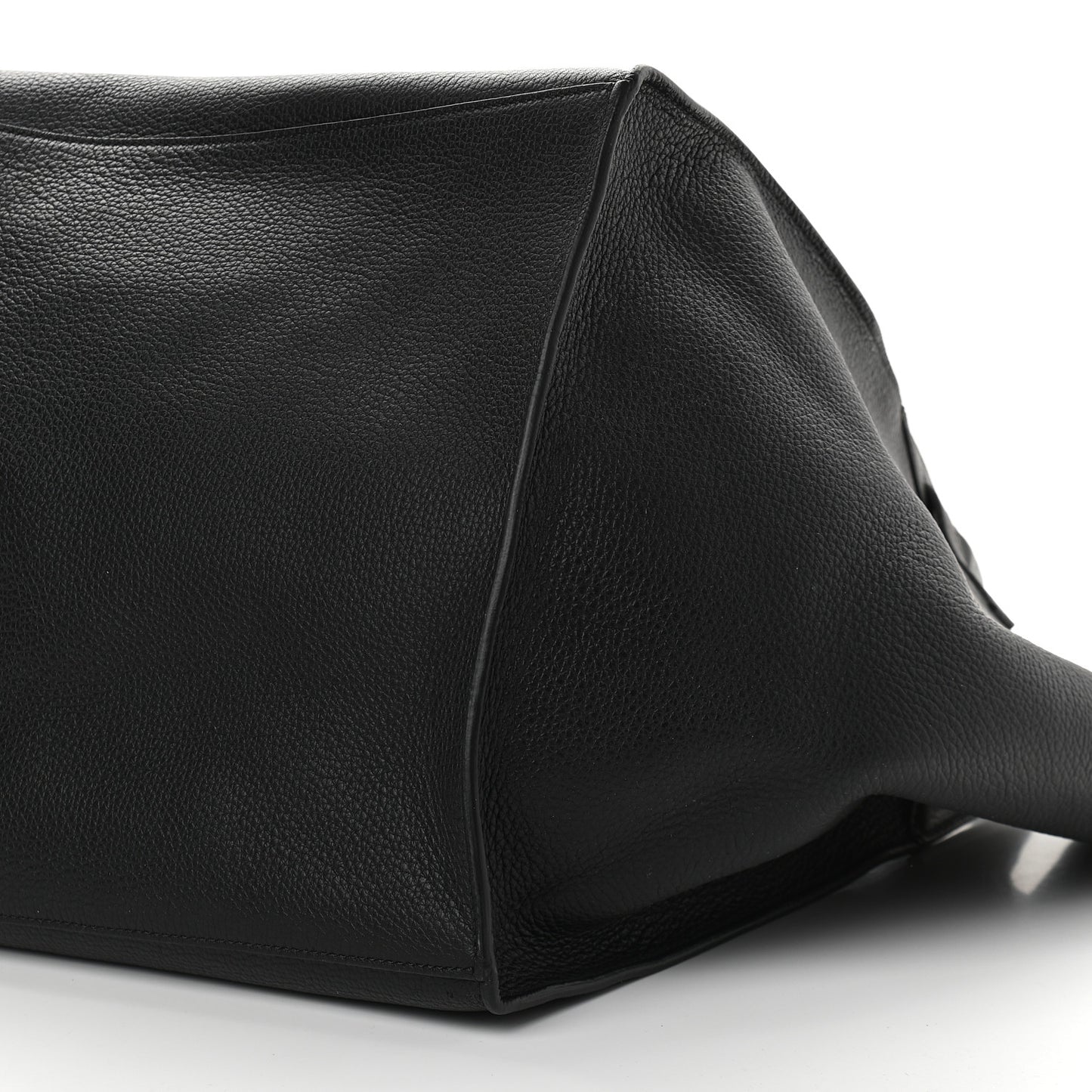 Supple Grained Calfskin Medium Big Bag Black
