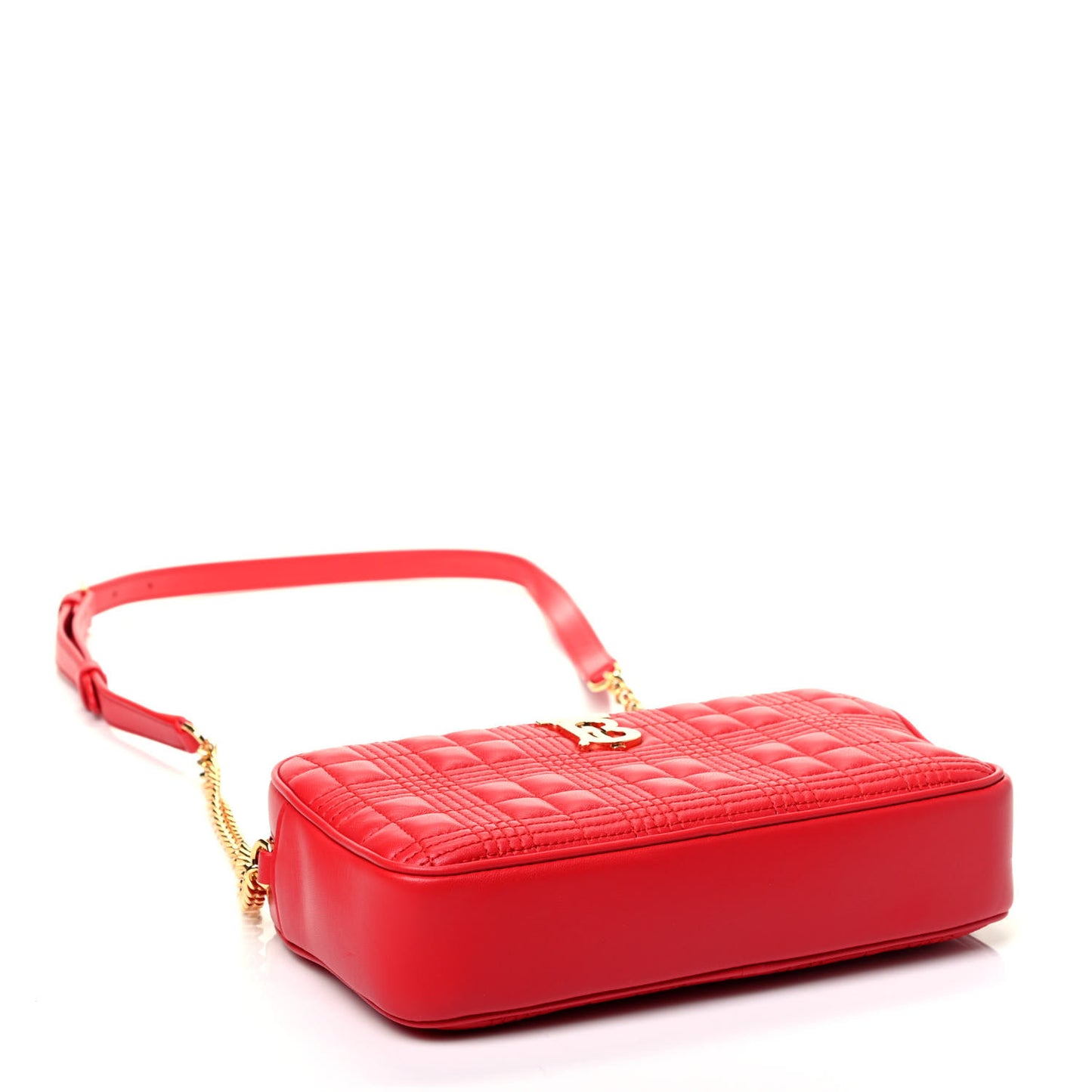 Lambskin Quilted Camera Bag Bright Red
