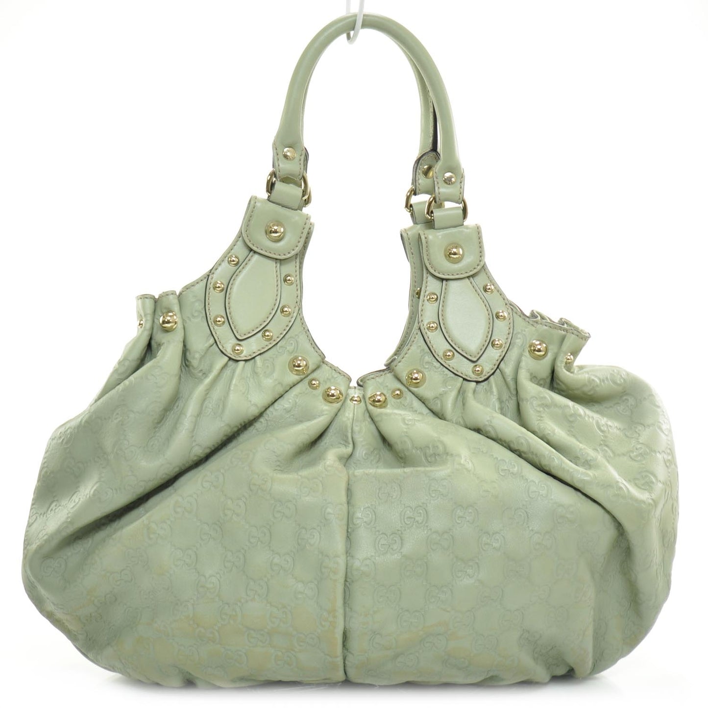 Guccissima Leather Pelham Shoulder Bag Mint Green